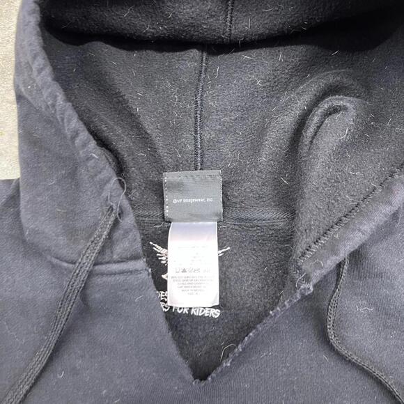 vintage harley davidson spell out angel wings hoodie sweatshirt size xl WOMENS - Picture 3 of 4